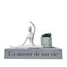 Decoração Sala Livro Fake + Mini Vaso + Enfeite Mulher