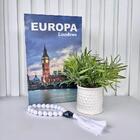 Decoração Sala Livro Fake + Vaso Branco + Enfeite Colar