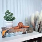 Decoração Sala Livro Fake + Vaso Cachepot + Escultura Laço