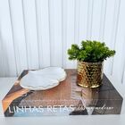 Decoração Sala Livro Fake + Vaso Dourado + Porta Joias