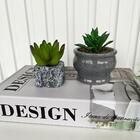 Decoração Sala Livro Fake + Vaso Pedra + Vaso Cinza Decor