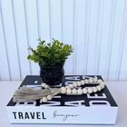 Decoração Sala Livro Fake + Vaso Preto + Colar Artesanal