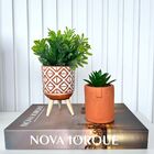 Decoração Sala Livro Fake + Vaso Tripé + Vaso Rosto Decor