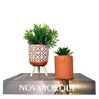 Decoração Sala Livro Fake + Vaso Tripé + Vaso Rosto Decor