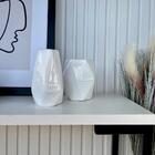 Decoração Sala Quarto Dupla Vaso Cachepot Branco Decor