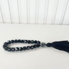 Decoração Sala Quarto Enfeite Colar Japamala Preto Pedraria