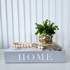 Decoração Sala Quarto Livro + Vaso Dourado + Enfeite Colar