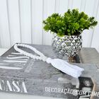 Decoração Sala Quarto Livro + Vaso Prata + Enfeite Colar