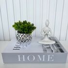 Decoração Sala Quarto Livro + Vaso Prata + Enfeite Mulher