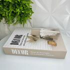 Decoração Sala Quarto Livro Caixa Fake Bege Decor Moderno