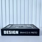 Decoração Sala Quarto Livro Caixa Fake Design Branco Preto