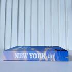 Decoração Sala Quarto Livro Caixa Fake New York Azul Decor