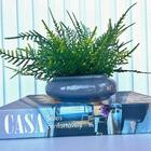 Decoração Sala Quarto Livro Casa + Vaso Ikebana Cinza