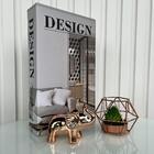 Decoração Sala Quarto Livro Fake + Elefante + Enfeite Metal