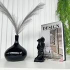 Decoração Sala Quarto Livro Fake + Vaso Bola + Escultura