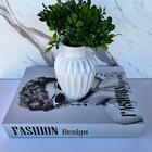 Decoração Sala Quarto Livro Fake + Vaso Branco Moderno