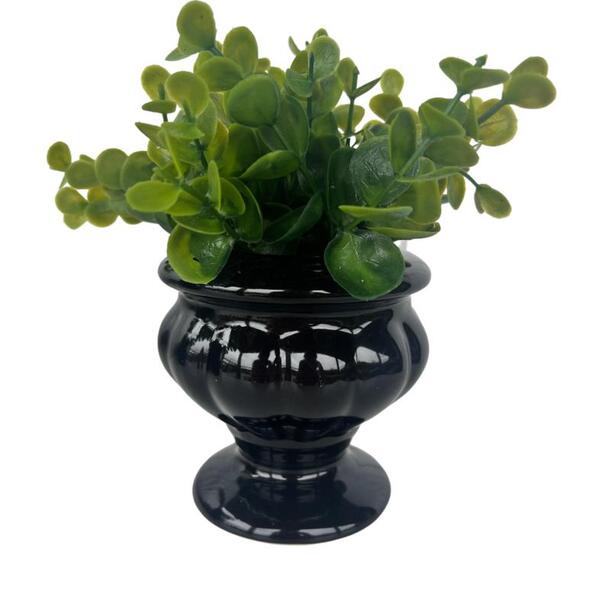 Decoração Sala Quarto Vaso Cachepô Taça Preto Moderno Decor