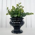 Decoração Sala Quarto Vaso Cachepô Taça Preto Moderno Decor