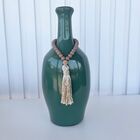 Decoração Sala Quarto Vaso Garrafa + Adorno Colar Japamala