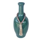 Decoração Sala Quarto Vaso Garrafa + Adorno Colar Japamala