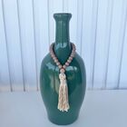 Decoração Sala Quarto Vaso Garrafa + Adorno Colar Japamala