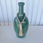 Decoração Sala Quarto Vaso Garrafa + Adorno Colar Japamala