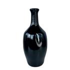 Decoração Sala Quarto Vaso Garrafa Cerâmico Na Cor Preta