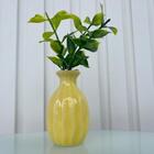 Decoração Sala Quarto Vaso Pequeno De Cerâmica Amarelo