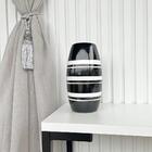 Decoração Sala Quarto Vaso Preto Branco Listra Moderno Decor