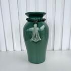 Decoração Sala Quarto Vaso Verde + Adorno Colar Japamala