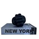 Decoração Sala Rack Livro Fake Cinza + Enfeite Escultura Nó