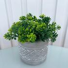 Decoração Sala Rack Vaso Cachepot Cimento Geométrico