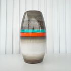 Decoração Sala Vaso Centro De Mesa Grande Duas Cores Listra