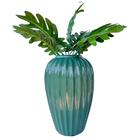 Decoração Sala Vaso Centro De Mesa Verde C/ Planta Folhagem