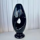 Decoração Sala Vaso Escultura Preto Abstrato Moderno