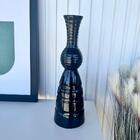 Decoração Sala Vaso Preto Moderno Alto Brilho Trabalhado