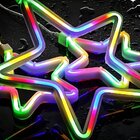 Decoração Varal Cordão Fio Luzes Colorida Estrela 2,5m 220v