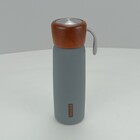 Delicate Garrafa Térmica Água Café 22x7x7cm 500ml Inox Cinza