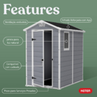 Depósito Multiuso Jardim Área Externa Keter Manor 4x6 + 2 Est