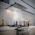 Depurador de Ar de Embutir 60,5 Preto 4 Bocas com Luz de Led 127V (110V) Efficient DE6RB Electrolux