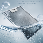 Depurador de Ar de Embutir 60,5 Preto 4 Bocas com Luz de Led 127V (110V) Efficient DE6RB Electrolux