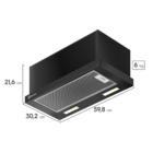 Depurador de Ar de Embutir 60,5 Preto 4 Bocas com Luz de Led 220V Efficient DE6RB Electrolux