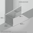 Depurador de Ar de Embutir 60cm Preto 4 Bocas Retrátil com Luz de Led 127V (110V) Efficient DE6RP Electrolux