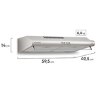 Depurador de Ar de Parede 60cm Inox com Vidro 4 Bocas com Filtro Lavável e Máscara Captadora de Ar 220V DE60X Electrolux