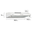 Depurador de Ar de Parede Electrolux 59,5cm Branco com Vidro 4 Bocas com Filtro Lavável DE60B 127V (110V)