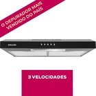 Depurador de Parede 60cm Preto 5 e 6 Bocas 220V Slim DPS162PT Suggar
