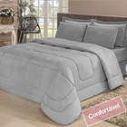 Desativar Kit Colcha Casal Queen + Jogo De Cama 4 Peças Aconc