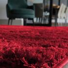 Desativar - Tapete Shaggy Macio Quarto E Sala Casen Vermelho