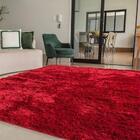 Desativar - Tapete Shaggy Macio Quarto E Sala Casen Vermelho