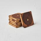 Descanso De Copo Em Teca Natural